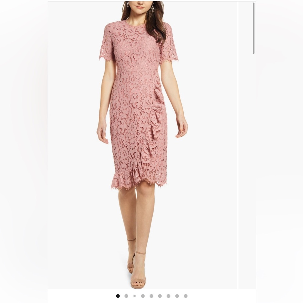 Rachel Parcell Blush Lace Dress